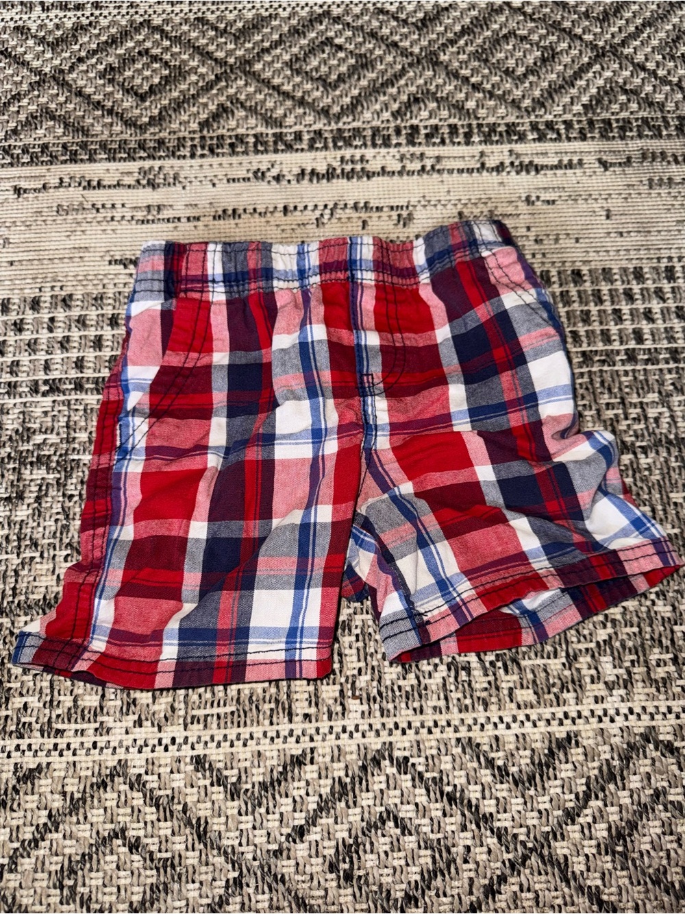Circo Toddler Red Plaid Cotton Shorts